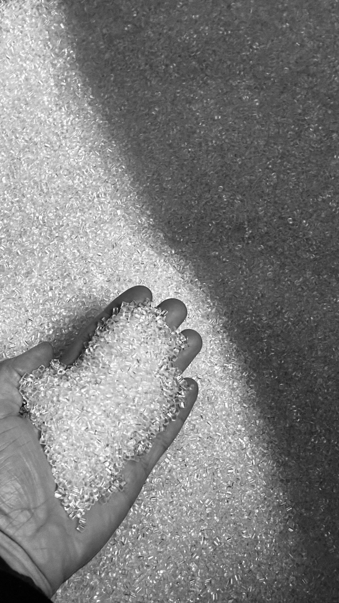 Hand voll PU Granulat